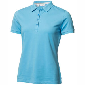 Calvin Klein Women's Performance Cotton Pique Polo Heritage Blue