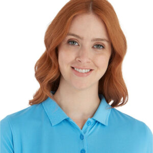 Calvin Klein Women's Performance Cotton Pique Polo Heritage Blue - Afbeelding 4