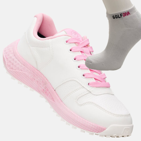 Duca del Cosma Saturnia White/Pink met gratis Golfdiva sokjes