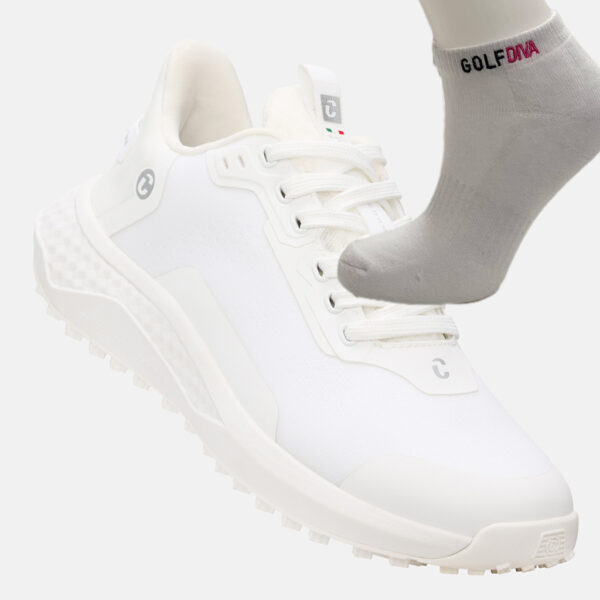 Duca del Cosma Andiamo White/Crema met gratis Golfdiva sokjes