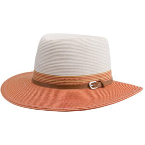 House of Ord Bella Fedora Ivory/Tan 58 cm.