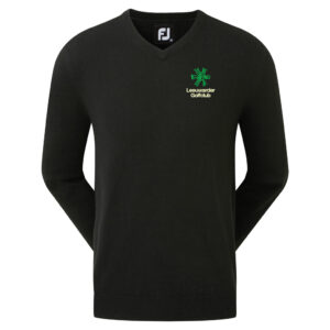 FootJoy Wool Blend V-Neck Heren Pullover Black Leeuwarder GC