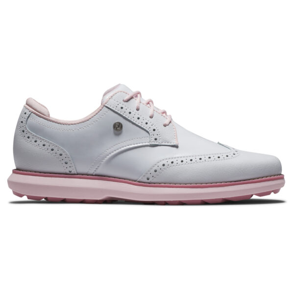 FootJoy Traditions Spikeless Wing Tip White Pink