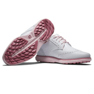 FootJoy Traditions Spikeless Wing Tip White Pink – Bild 3
