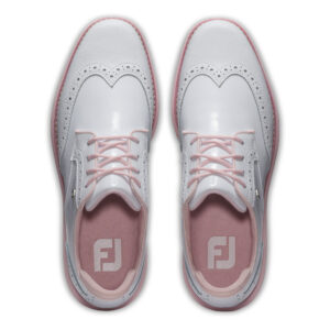 FootJoy Traditions Spikeless Wing Tip White Pink – Bild 4