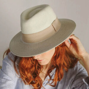 House Of Ord Naledi Fedora Ivory/Stone - Afbeelding 3