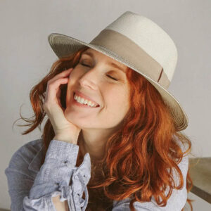 House Of Ord Naledi Fedora Ivory/Stone - Afbeelding 4