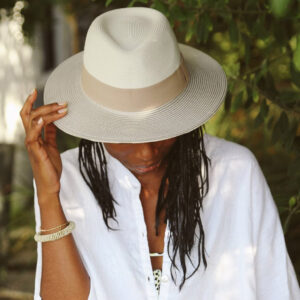 House Of Ord Naledi Fedora Ivory/Stone - Afbeelding 5
