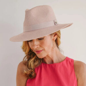 House Of Ord Serenity Fedora Rose/White 58 cm. - Afbeelding 2