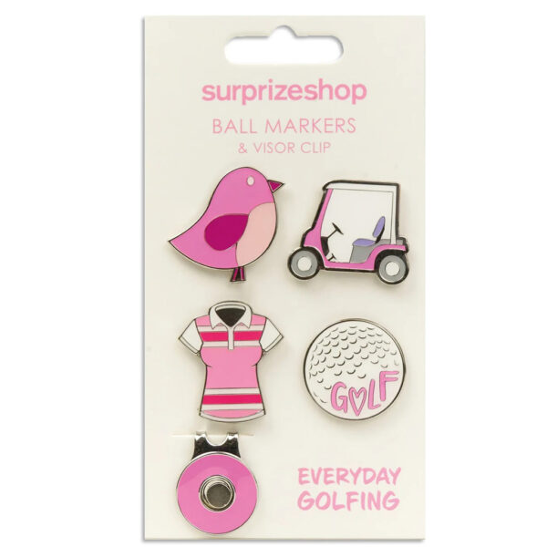 Surprizeshop Everyday Golfing Ball Marker and Visor Clip Set