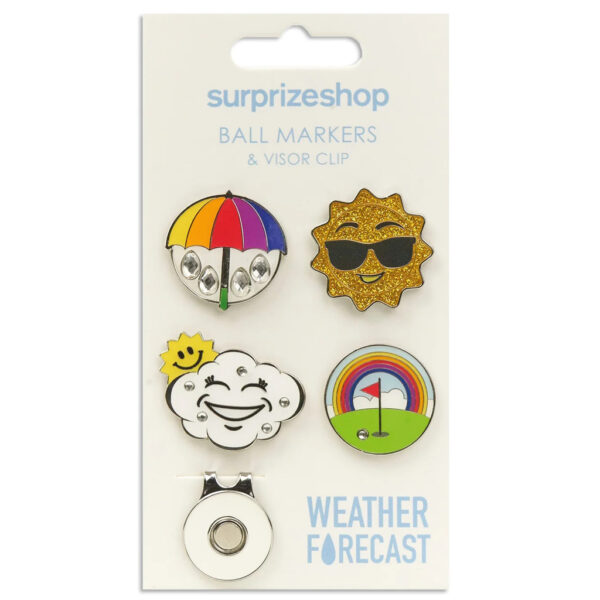 Surprizeshop Weather Forecast Ball Marker and Visor Clip Set