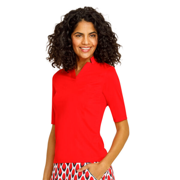 Tail Albie Elbow Sleeve Poloshirt Cardinal Red