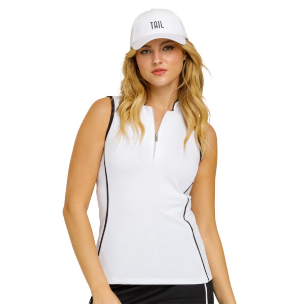 Tail Aiana Mouwloos Poloshirt Chalk