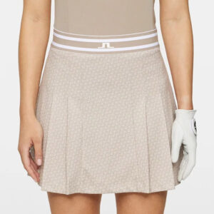 J.Lindeberg Harlow Print Skirt Shadow Bridge Khaki – Bild 2
