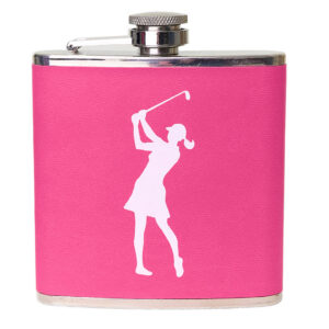 Lady Golfer Hipflask Pink