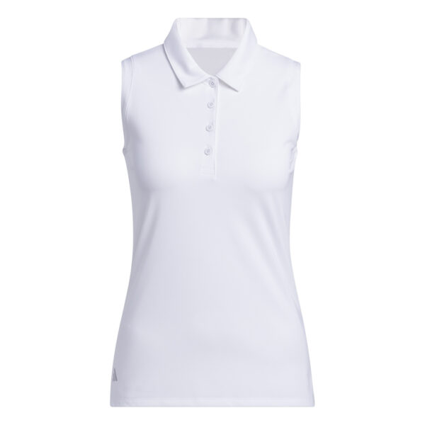Adidas Ultimate365 Solid Mouwloos Poloshirt White