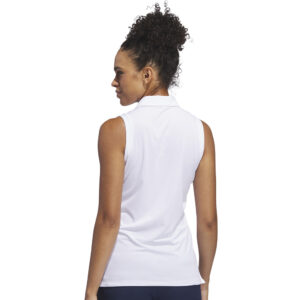 Adidas Ultimate365 Solid Mouwloos Poloshirt White – Bild 3