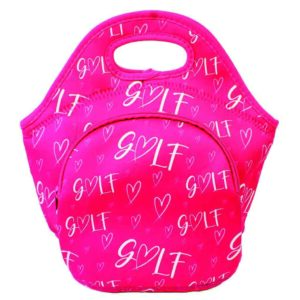 CBFModa Neoprene Lunchbag Heart Golf Pink