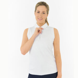 Pure Golf Rebecca Lily Sleeveless Poloshirt White