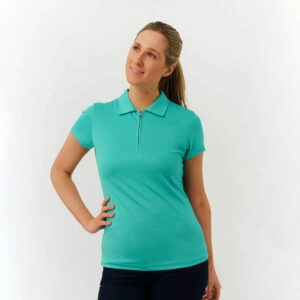 Pure Golf Thrive Cap Sleeve Poloshirt Ocean Blue