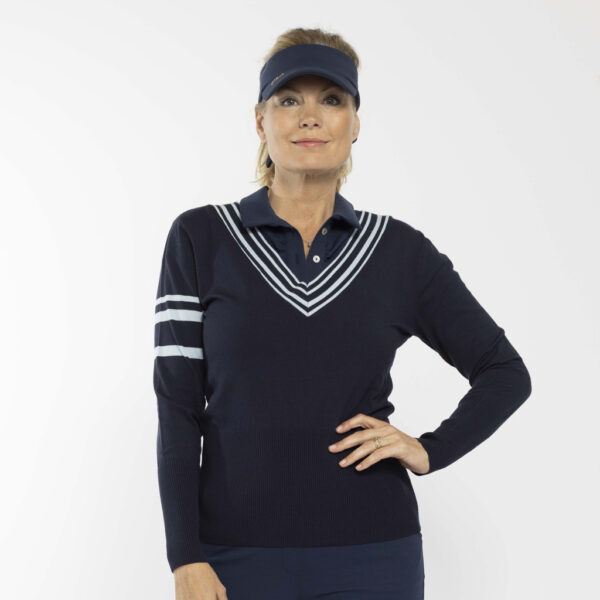 PAR69 Belle Pullover Dark Navy Light Blue