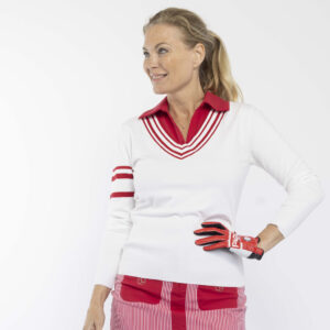 PAR69 Belle Pullover Off White Red – Bild 4