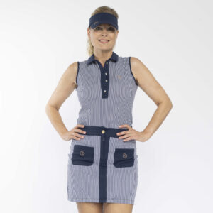 PAR69 Beau Skirt Dark Navy Off White Stripe - Afbeelding 4