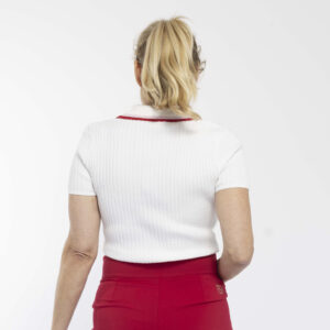 PAR69 Barbara Polo Off White Red Pink - Afbeelding 3