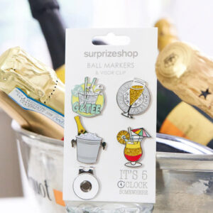 Surprizeshop It's 5 O'Clock Somewhere Ball Marker and Visor Clip Set – Bild 2
