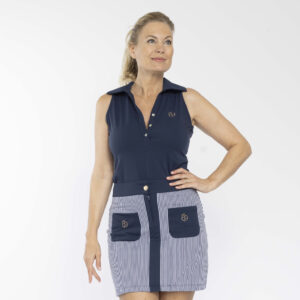 PAR69 Beau Skirt Dark Navy Off White Stripe - Afbeelding 5
