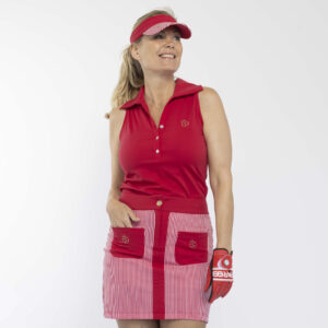 PAR69 Beau Skirt Red Off White Stripe - Afbeelding 5