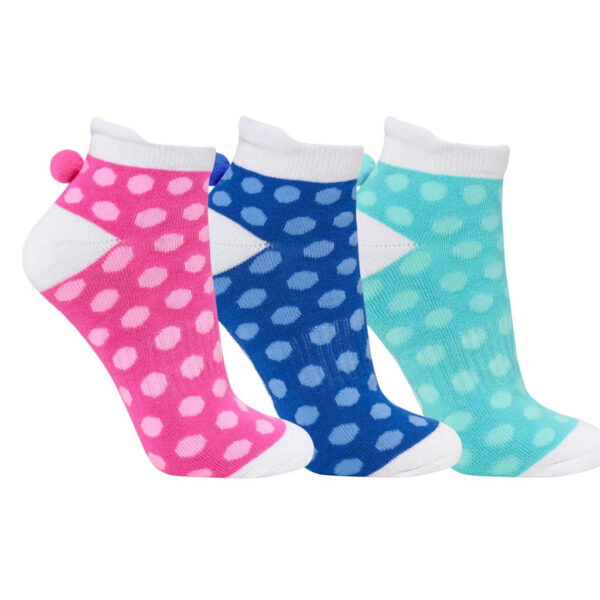 Surprizeshop Multi Spot 3-pack Pom Pom Socks