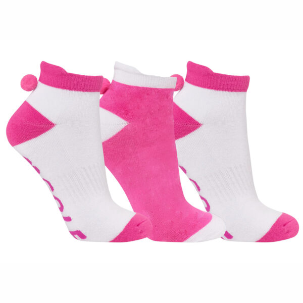 Pink 3-pack Pom Pom socks