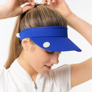 Ladies Golf Telephone Wire Visor With Ball Marker Royal Blue - Afbeelding 2