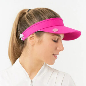 Ladies Golf Telephone Wire Visor With Ball Marker Pink - Afbeelding 2