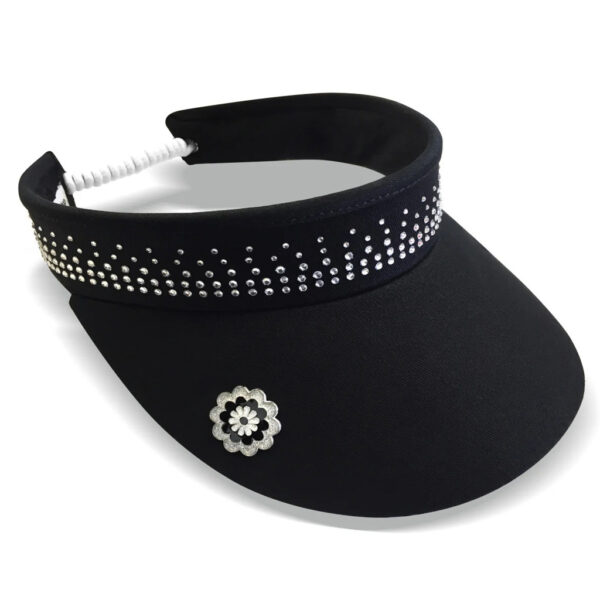 Surprizeshop bling Visor Crystal zwart
