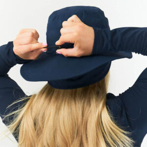 Regenhoed met fleece rand blue rain hat – Bild 3
