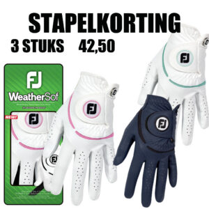 Footjoy Weathersof gloves 3 stuks stapelkorting
