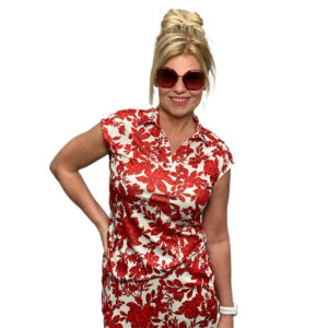 Func Factory Milly Skort Red Flowers - Afbeelding 5