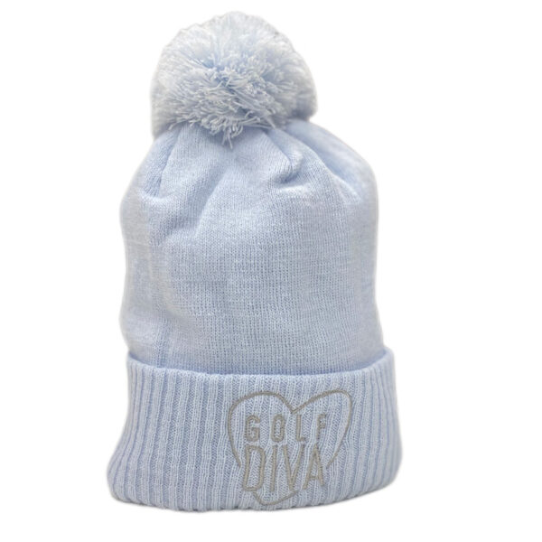 Golfdiva Bobble Beanie Baby Blue