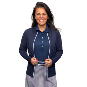 PAR69 Beaudille Dress Dark Navy White Stripe – Bild 2