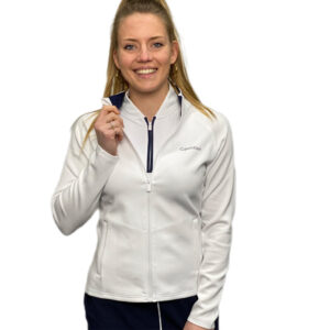 Calvin Klein Blanco Full Zip Top White - Afbeelding 2