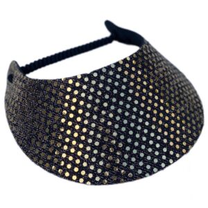 Foam Visor Black Gold Bling