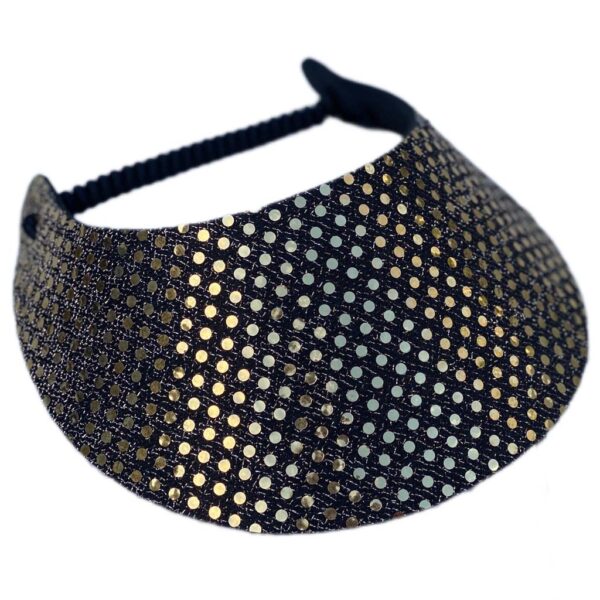 Foam Visor Black Gold Bling