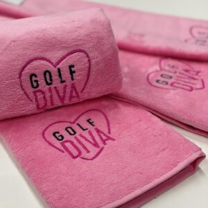 Golfdiva Towel Pink – Bild 3