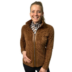 Luhta Halmeniemi Damesvest Brown - Afbeelding 2