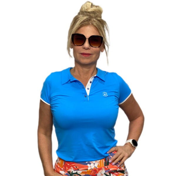 Chiberta Inga poloshirt lichtblauw