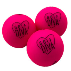 Golfdiva logoballen 3-pack Supersoft Pink
