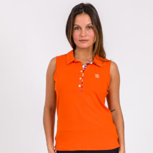 Chiberta Melina Mouwloos Poloshirt
