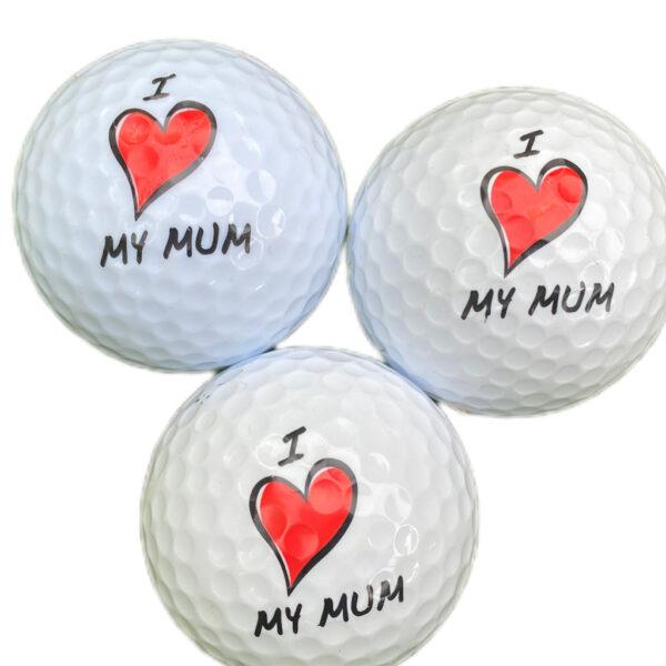 I Love My Mum golfballen 3 stuks